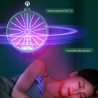 Mosquito Racket Killer Lamp USB Rechargeable Foldable Lamp