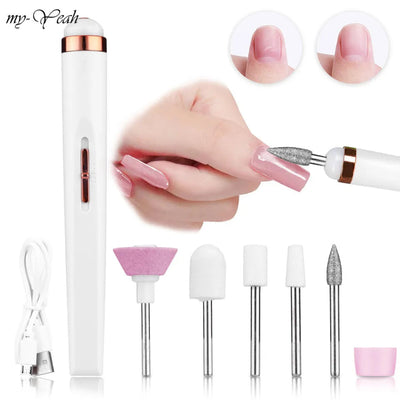 Myyeah Nail Art Drill Machine White and Lightpink 2W.
