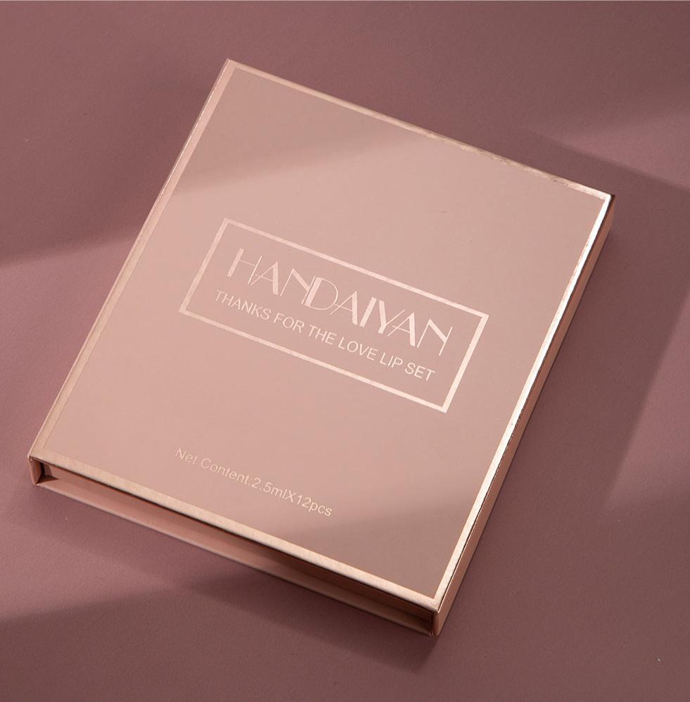 12-Piece Matte Liquid Lipstick & High Shine Lip Gloss Waterproof Set.