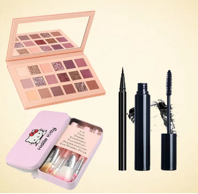 Best 4-in-1 Makeup Deal. With Eyeshadow, Eyeliner, Mascara, and Brushes