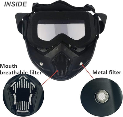 Transparent Glass Bike Riding Goggles Mask