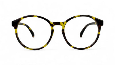 Patterned Yellow Black Circle Eyewear Frames
