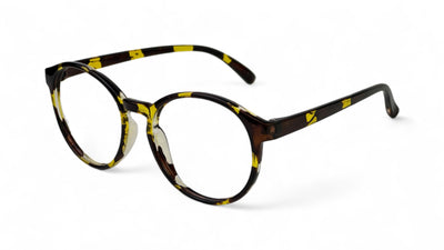 Patterned Yellow Black Circle Eyewear Frames