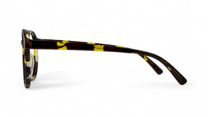 Patterned Yellow Black Circle Eyewear Frames