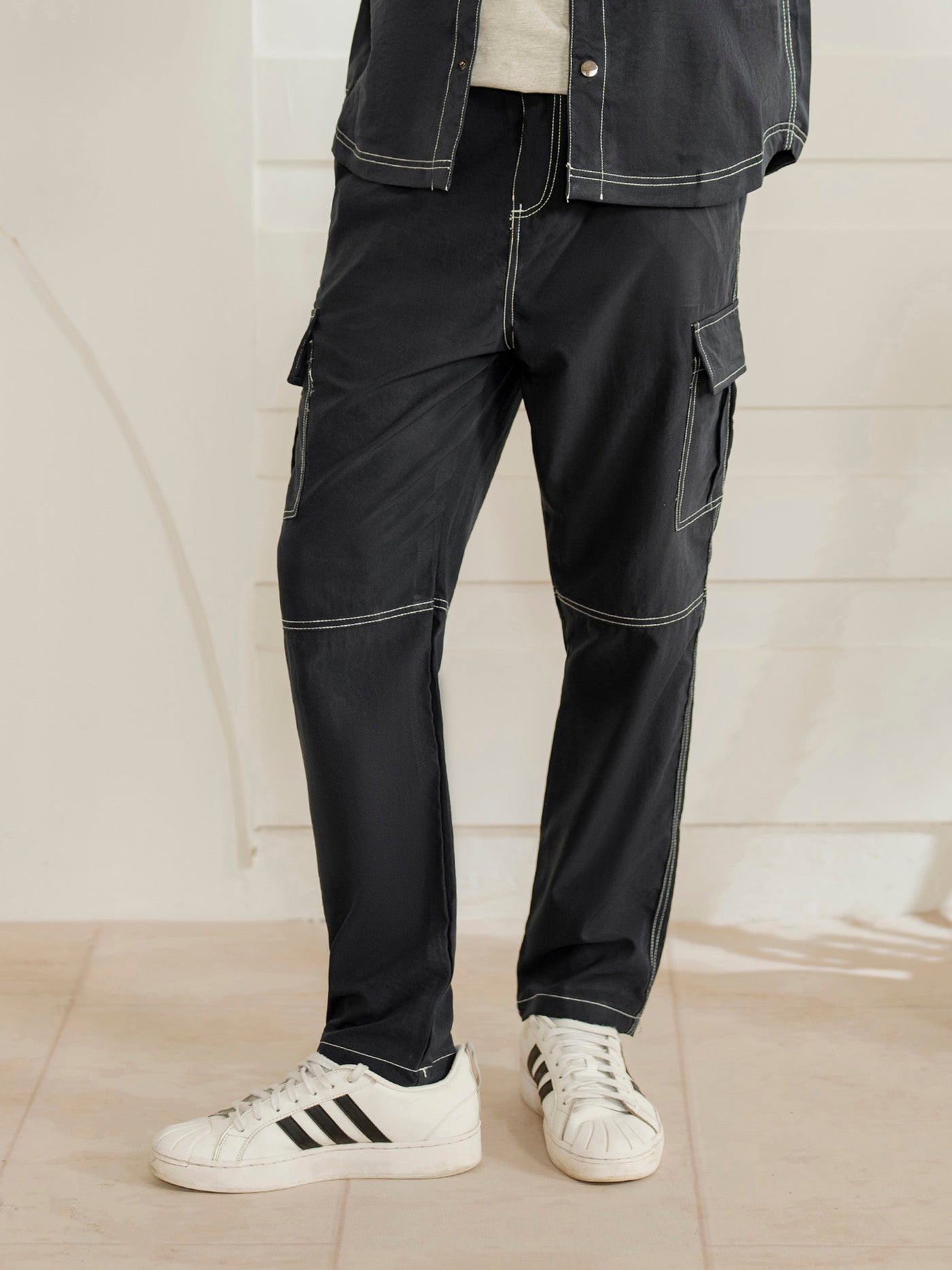 Contrast Stitch Co-ord Set Trousers