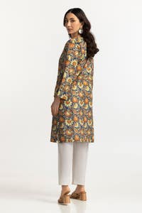 Jacquard Embellished Shirt And Printed Lawn Trouser